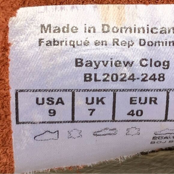 Columbia Bayview Clog Rust Brown Leather Slip on Mules Outdoor Slippers size 9 - Picture 8 of 13